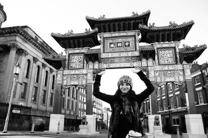 Strong girl and china town