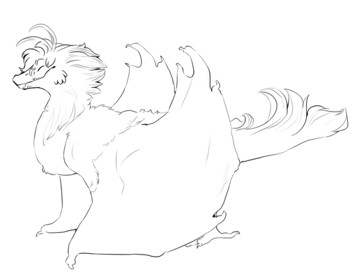 Free to use dragon lineart