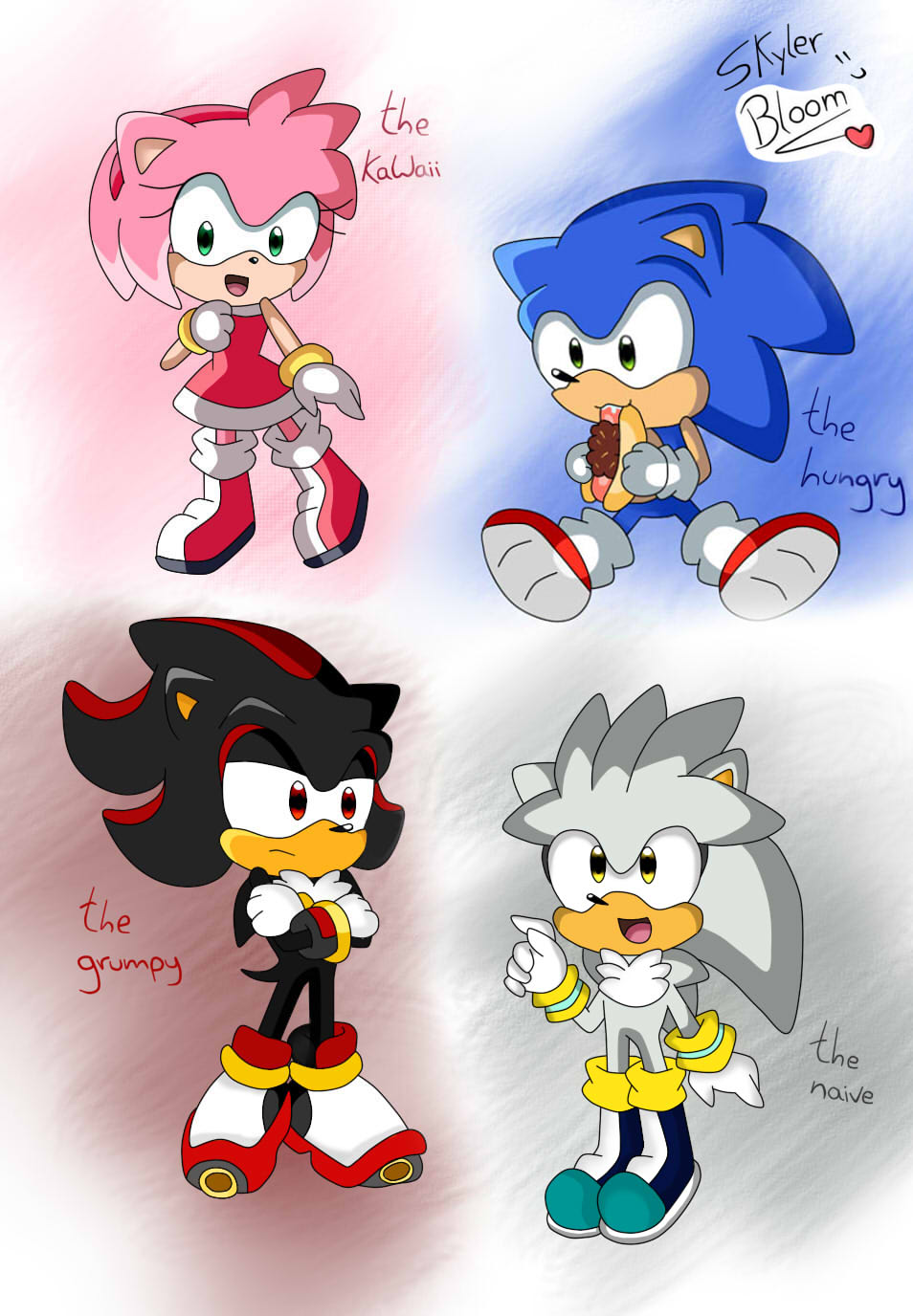 Shadow , silver, sonic - Shadow , silver, sonic , amy Rose