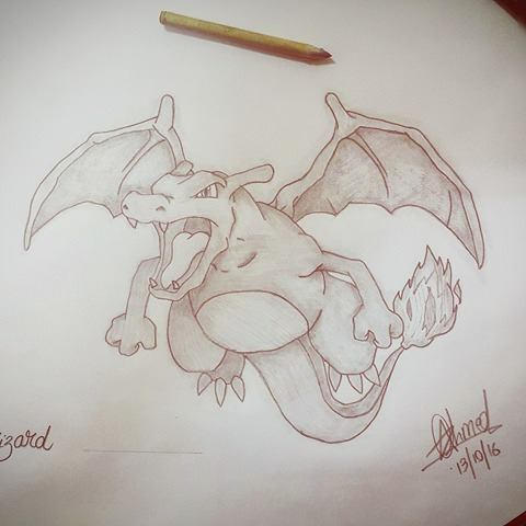 Charizard Writing Charizard by animafia16 on DeviantArt
