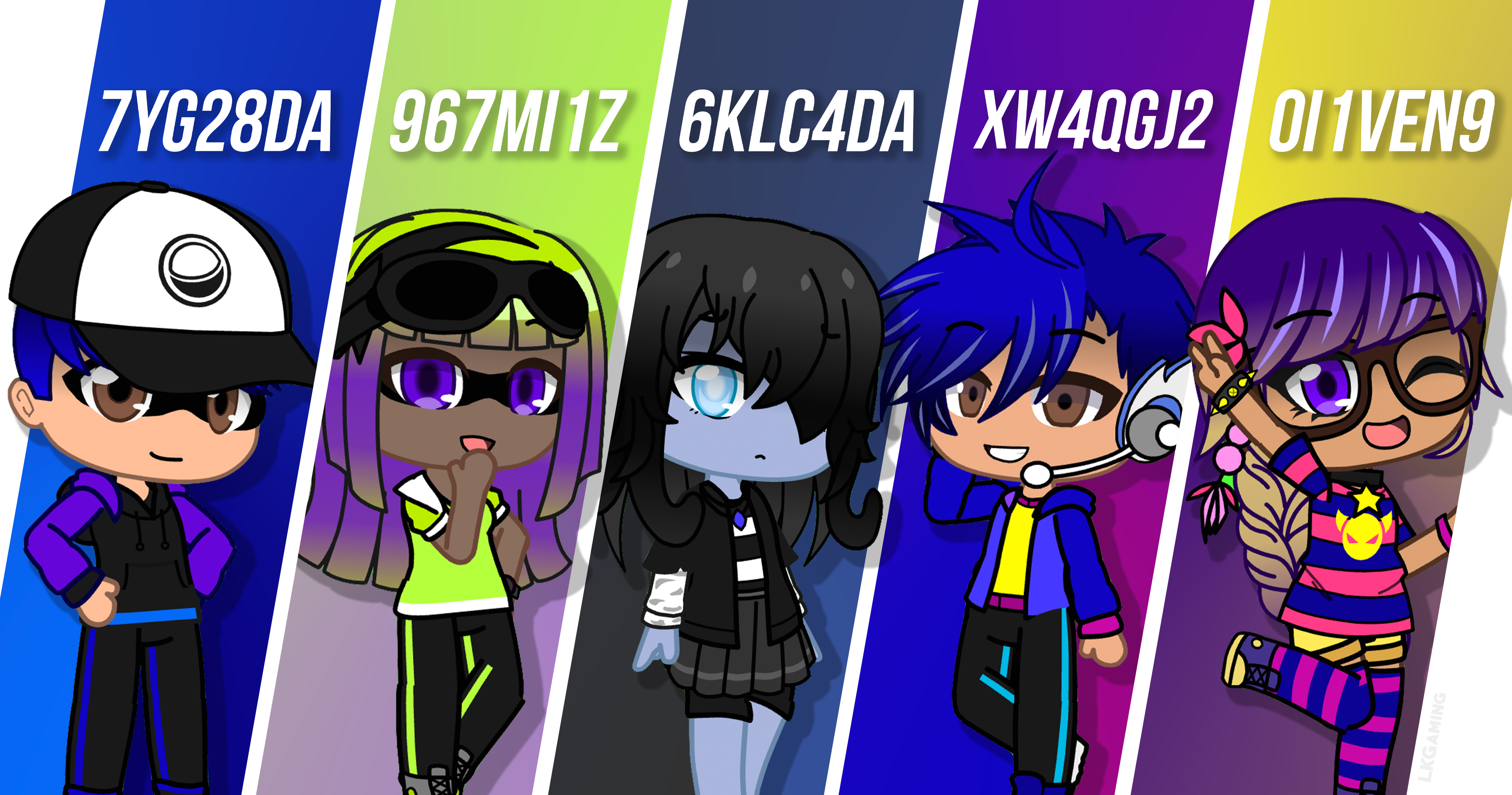 My characters in Gacha Club (Import Codes) by LKGamingART on DeviantArt