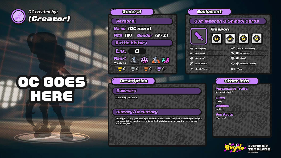 Custom Bio Android Oc Ninjala Custom OC Bio Template by LKGamingART on DeviantArt