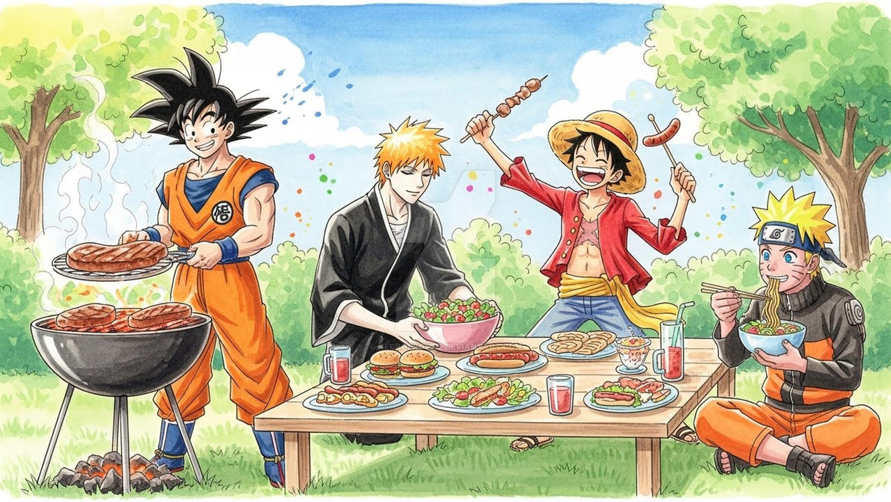 Bbq Rabbit Anime Friendly Barbecue by necroprompt on DeviantArt