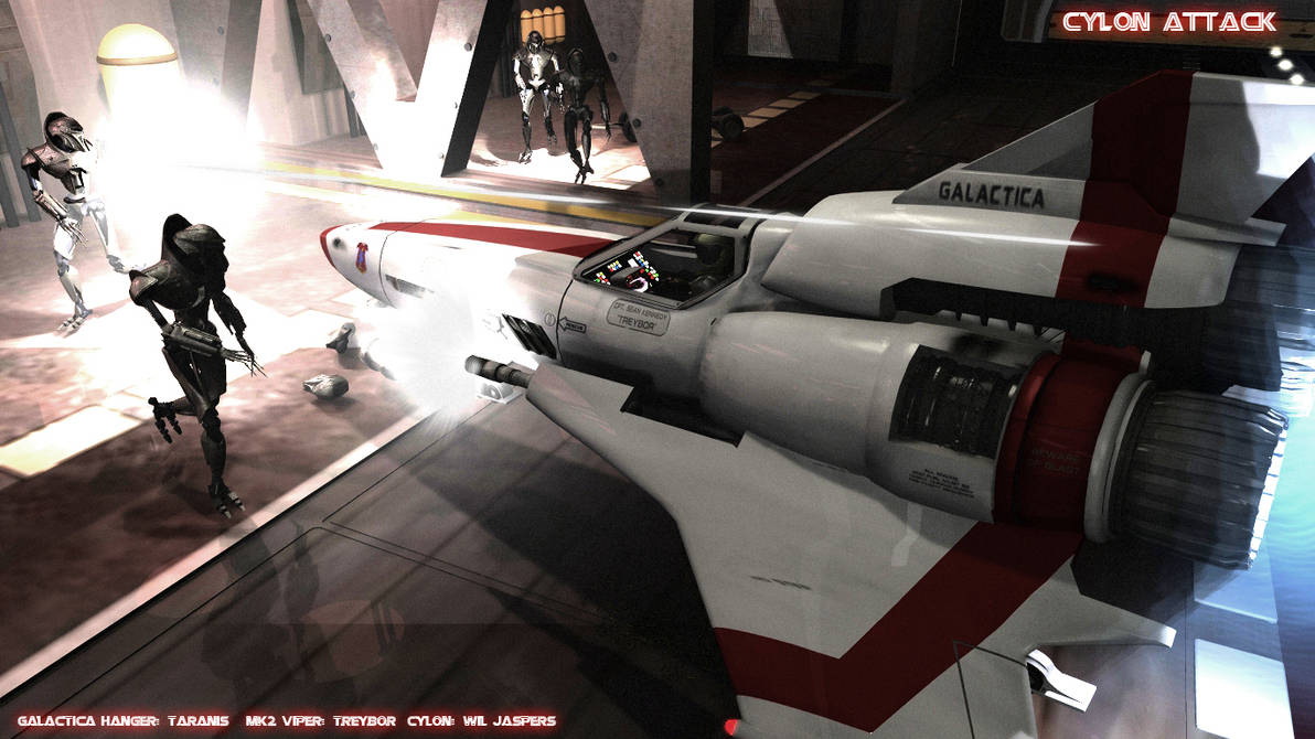 Cylon Attack by Tenement01 on DeviantArt
