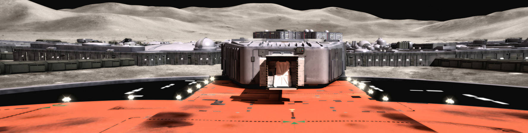 Space: 1999 Moonbase Alpha Landing Pad Backdrop by Tenement01 on DeviantArt