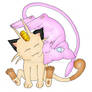 Meowth and Mew