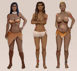 Female tribal-character concepts by Vanchos-Ranchos