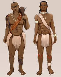 Male tribal-character concepts by Vanchos-Ranchos