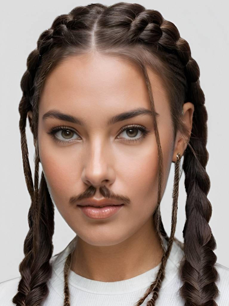 Cute moustache girl by Beardladylover on DeviantArt