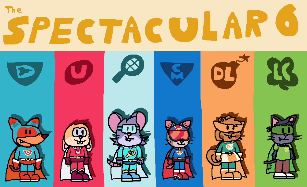 Scratchboydeviant Lineup The Spectacular Six by ScratchboyDeviant on DeviantArt