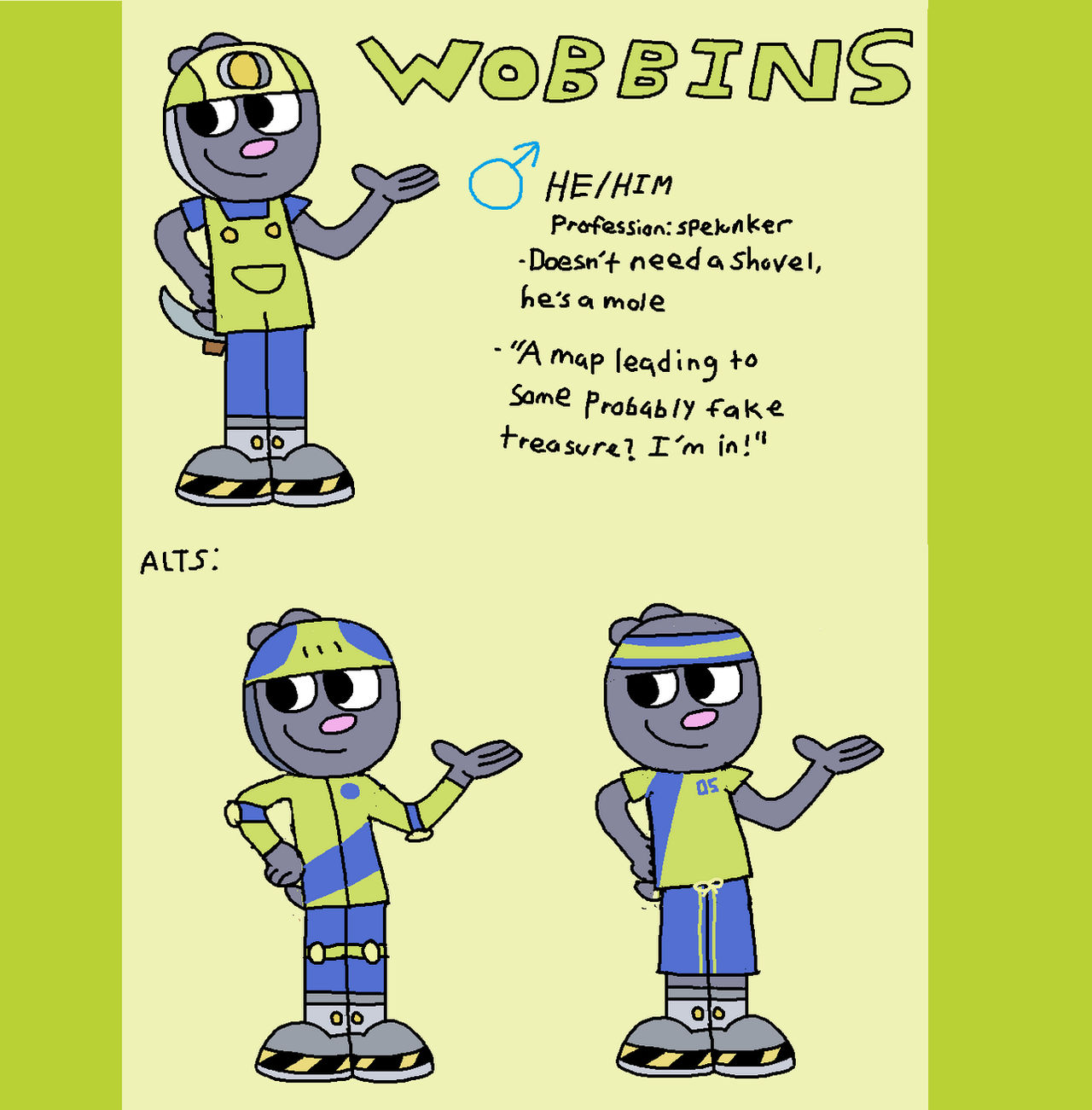 Scratchboydeviant Lineup Character Reference Sheet: Wobbins! by ScratchboyDeviant on DeviantArt