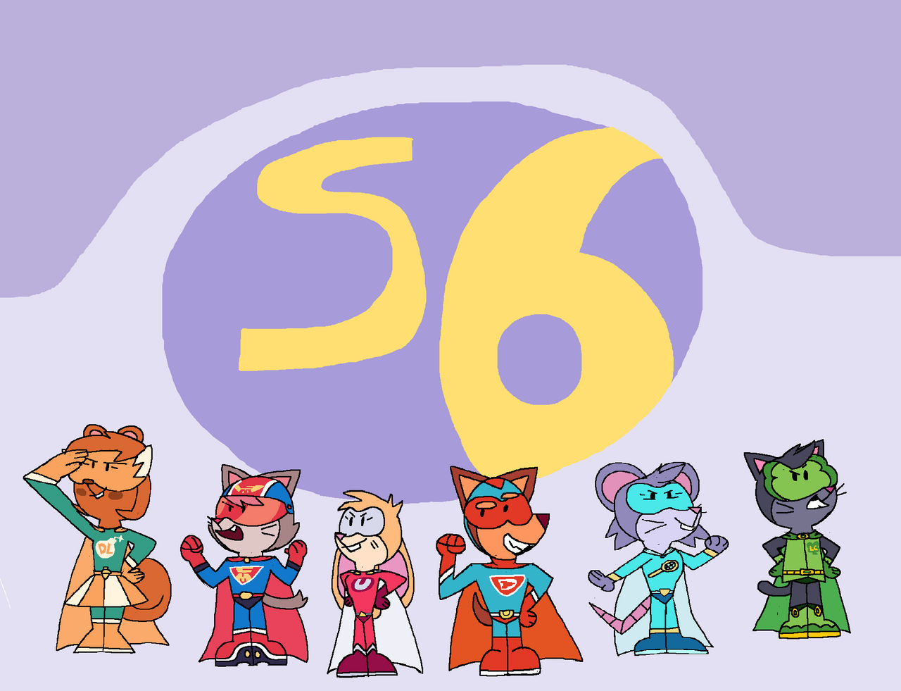 Scratchboydeviant Lineup The Spectacular Six are Back in Action! by ScratchboyDeviant on DeviantArt