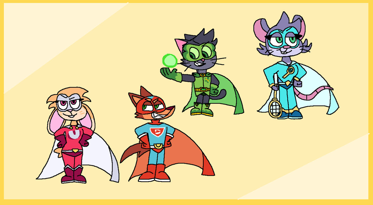 Scratchboydeviant Lineup The Four Amigoes! (title pending) by ScratchboyDeviant on DeviantArt