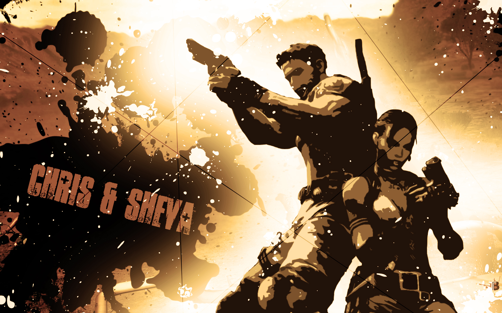 RE5 Chris and Sheva Wallpaper