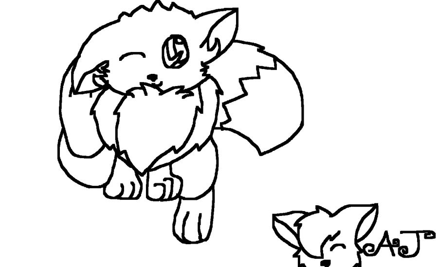 eevee line art 2