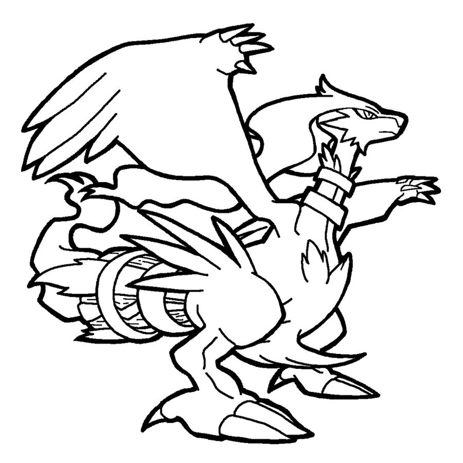 Reshiram lineart by Yumezaka on DeviantArt