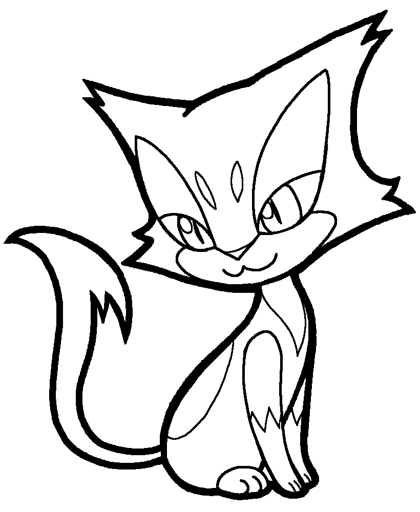 Pokemon Purrloin Coloring Pages - Pokemon Drawing Easy