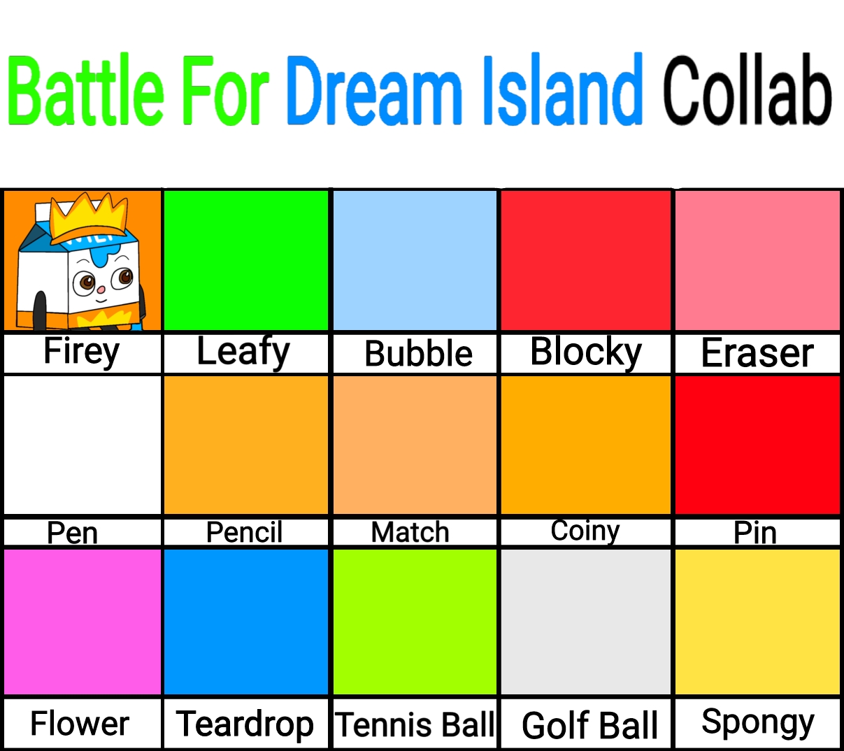 Bfdi Jsfl Battle For Dream Island Collab by Fyims20 on DeviantArt