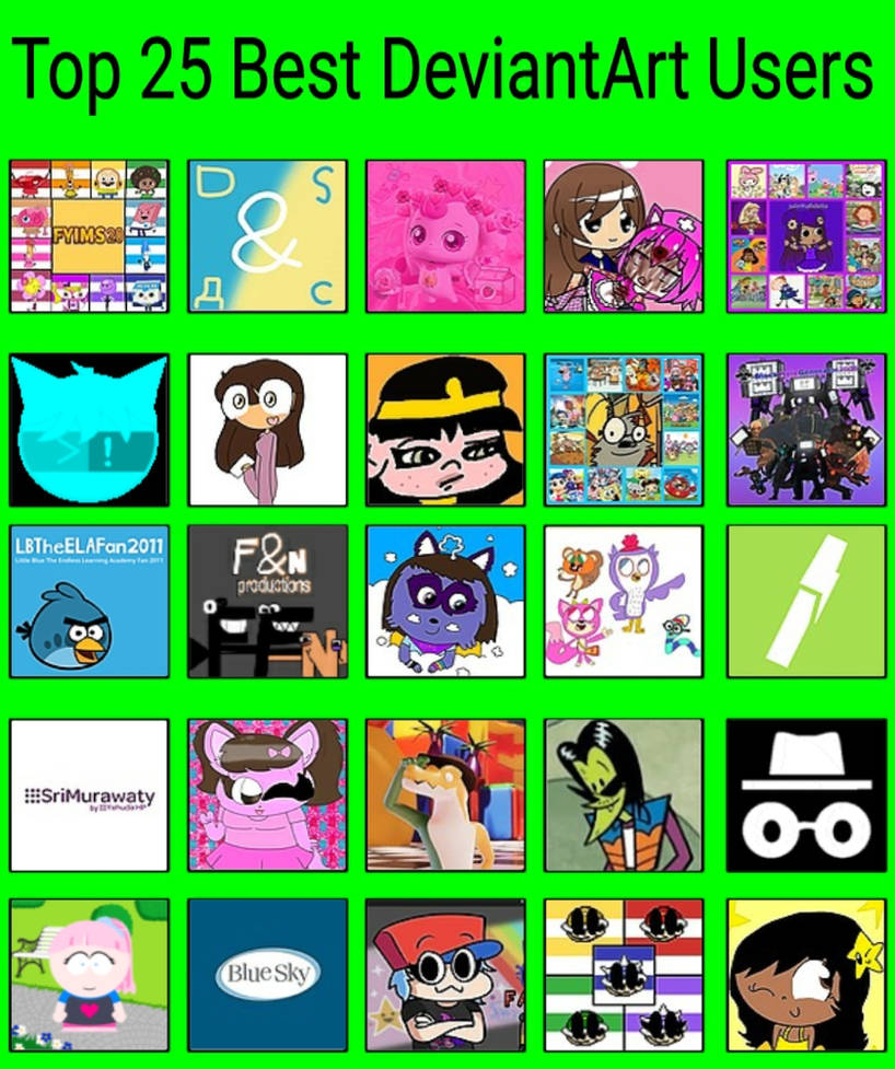 Top 25 Best DeviantArt Users by Fyims20 on DeviantArt