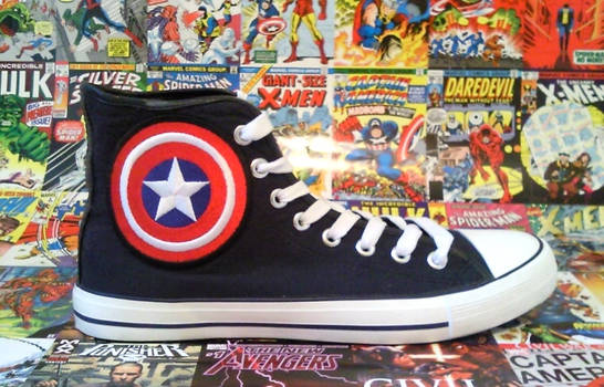 Captain America Avengers style shoes by MicheleKingTiger on DeviantArt