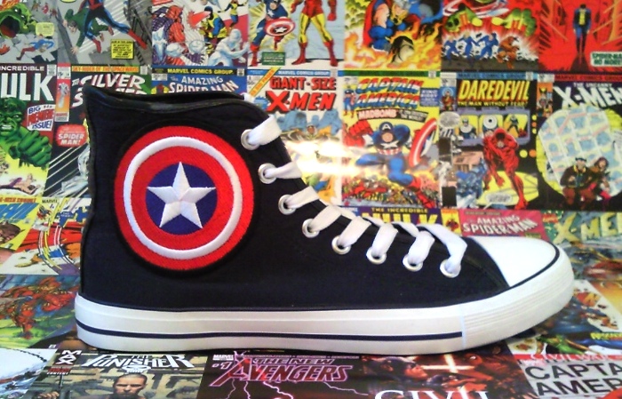 Captain America Avengers Converse style shoes by MicheleKingTiger on  DeviantArt