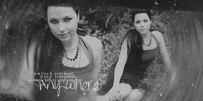 Amy Lee black-white