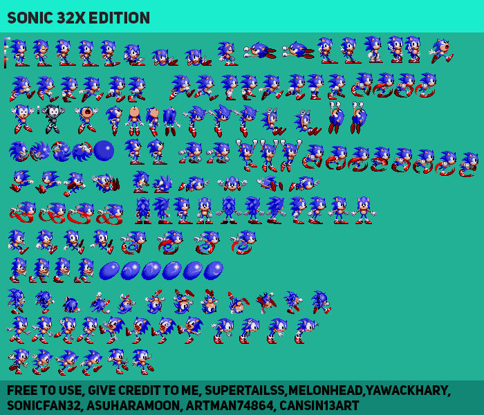 Sonic sprites: 32X edition by DelayArtWorks on DeviantArt