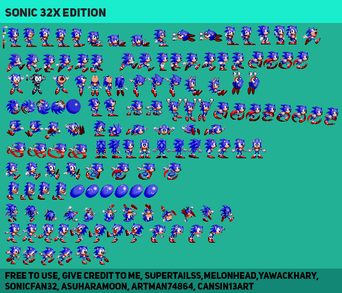 Custom Sonic Sprites Sheet - Sonic 1 Styled by AsuharaMoon on DeviantArt