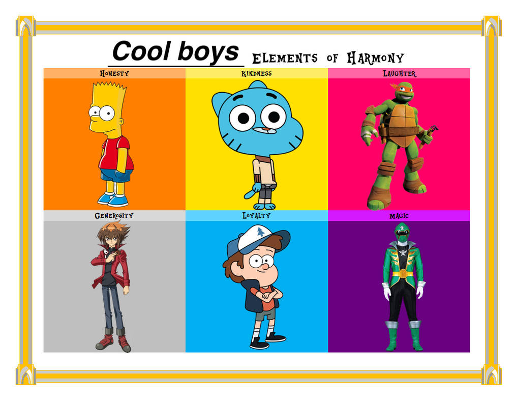 Cool Boys Elements Of Harmony (version 7) by GabyshevaKata on DeviantArt