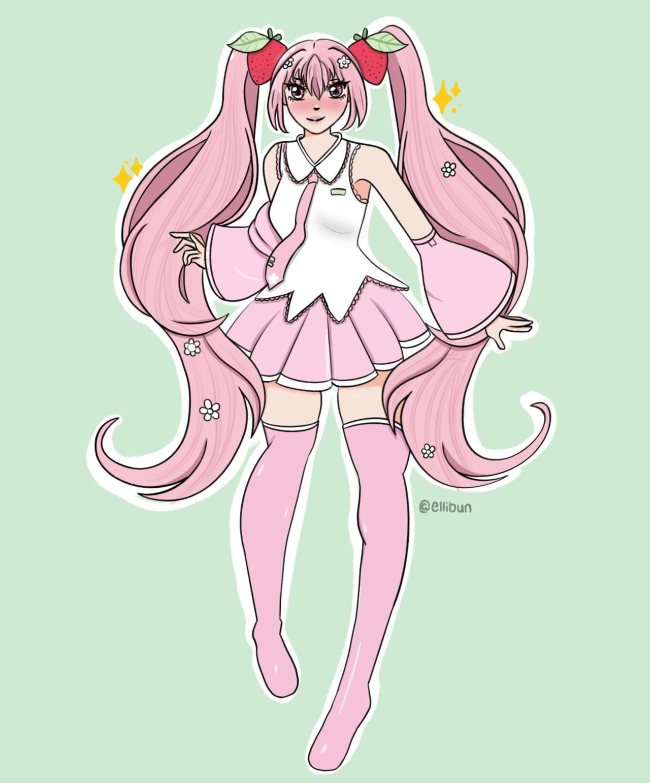 Strawberry Miku By Eggelli On DeviantArt strawberry-miku-by-eggelli-on-deviantart