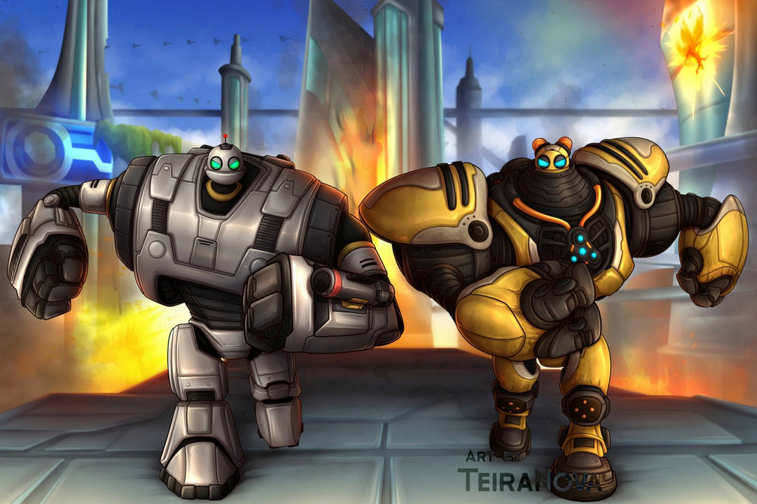 Commission - Clank and Kit tag-team by Teira-Nova on DeviantArt