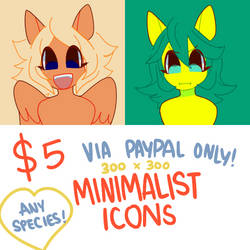 5$ minimalist icons ! ANY SPECIES