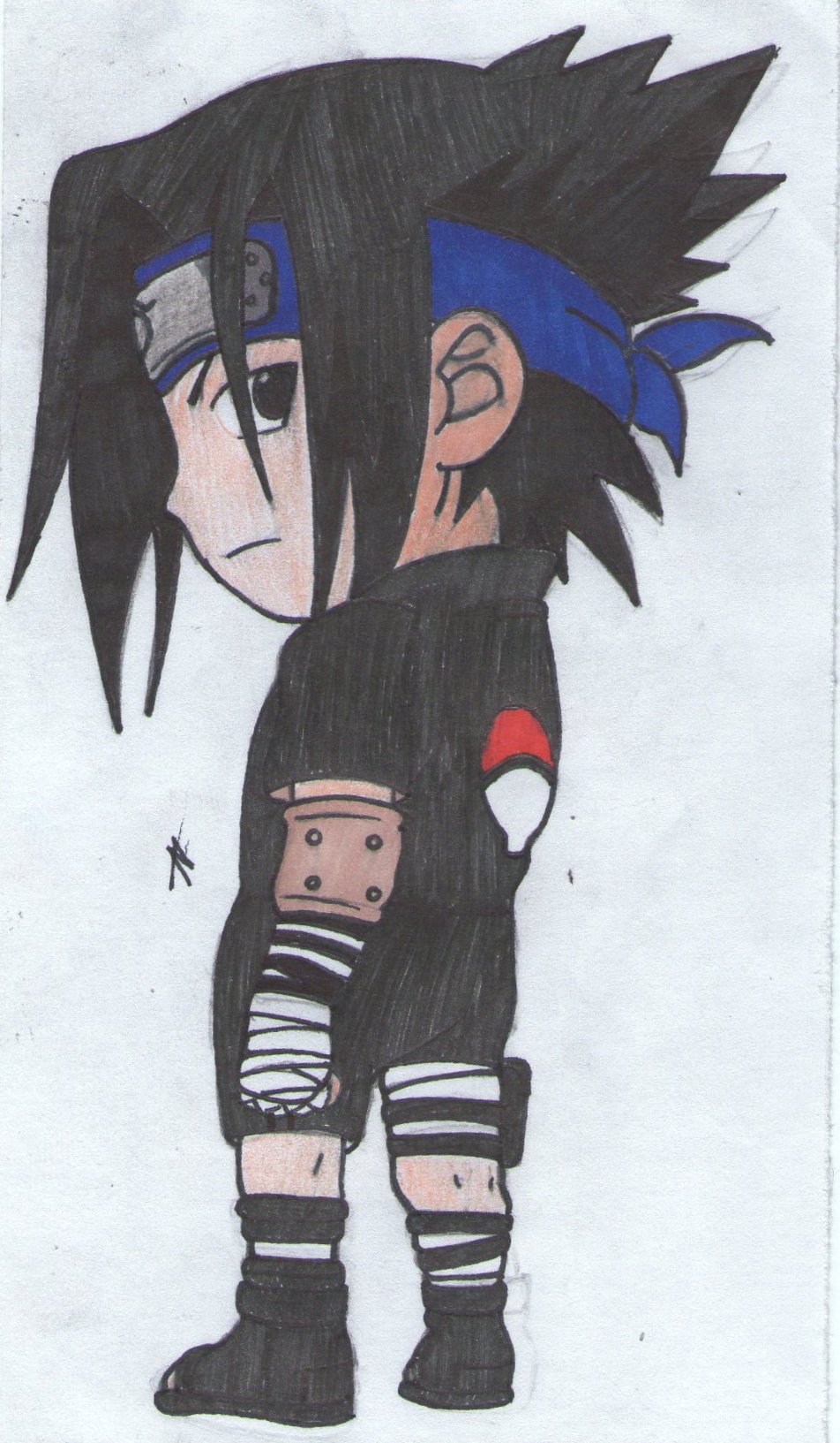 Como desenhar o Sasuke (Fácil)