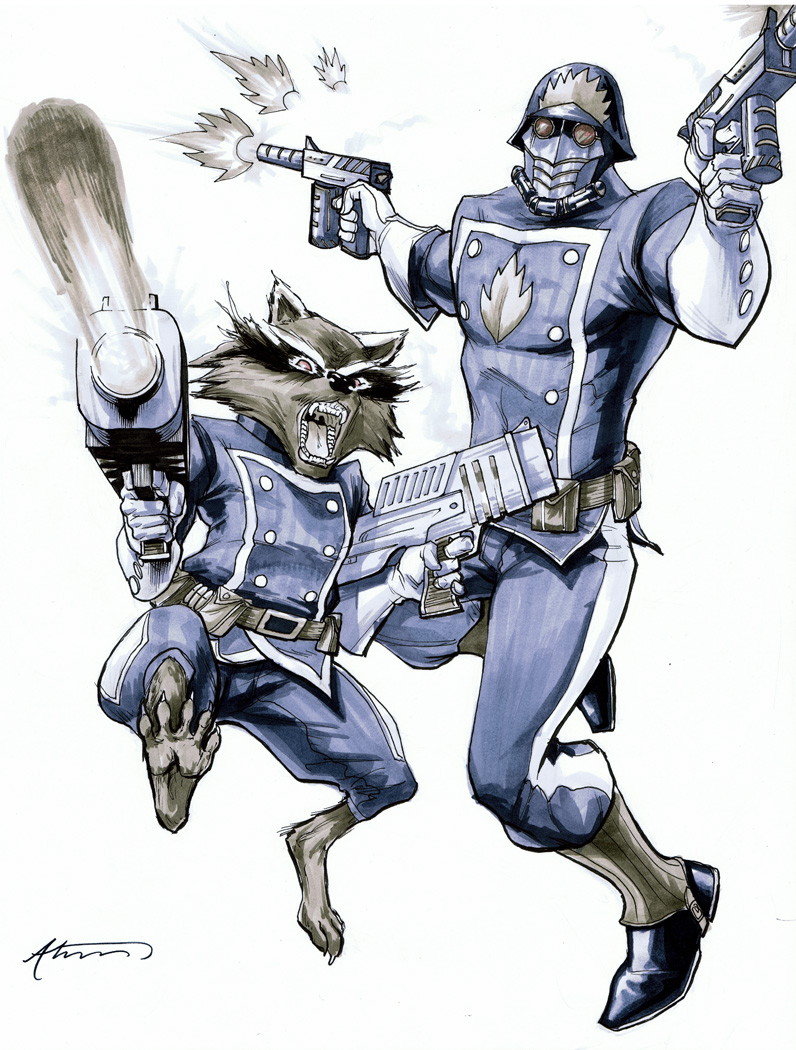 StarLord and Rocket Raccoon