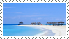 tropical beach stamp