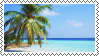 tropical beach stamp 2