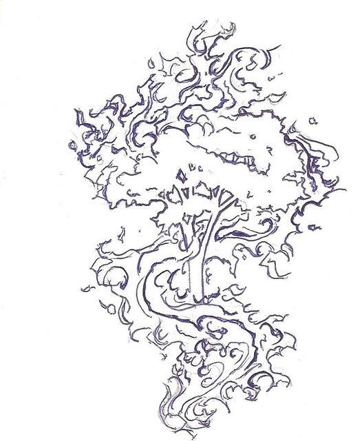 Burning Tree Ink Drawing Burning Tree by Meg-Glefke on DeviantArt