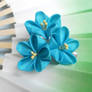 Forget-me-not kanzashi clip