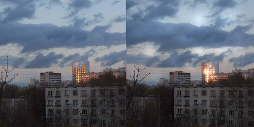 View from my balcony (cross-eyed viewing method)