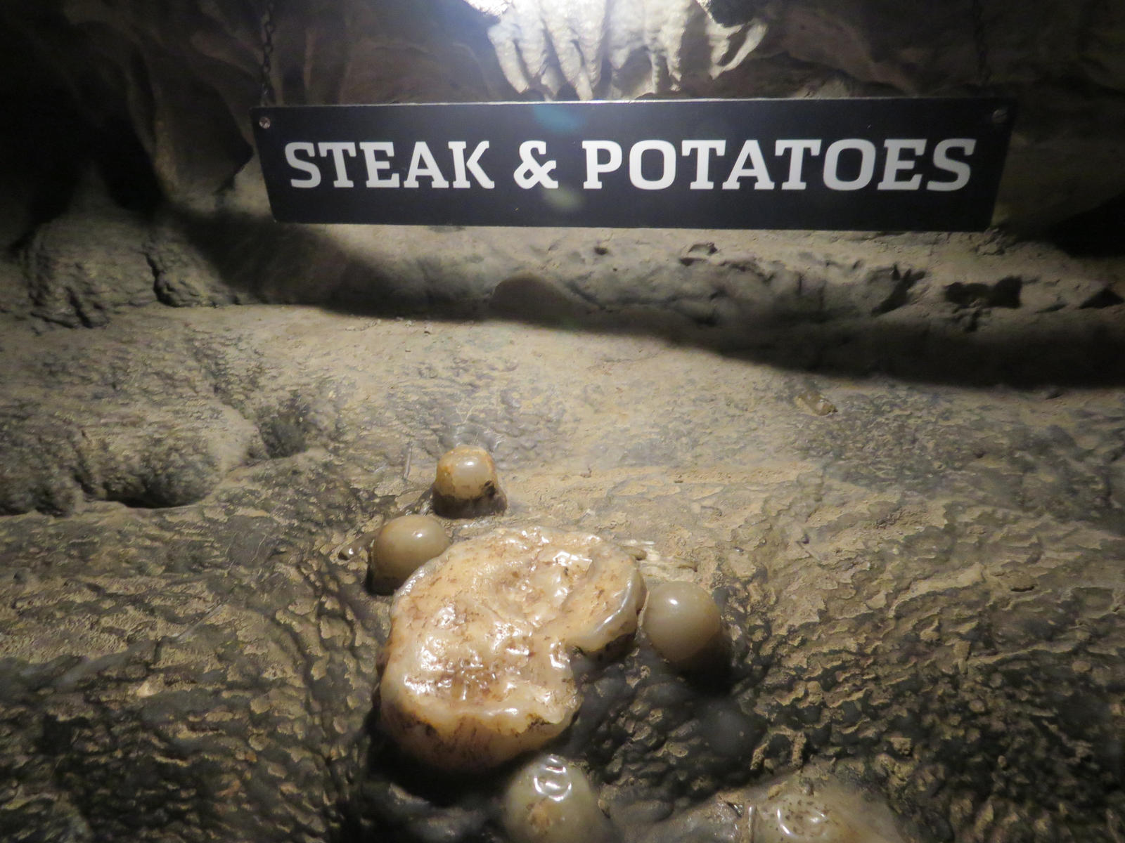 Steak and potatoes in Ruby Falls