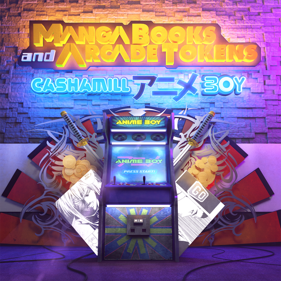 Manga Books and Arcade Tokens by neutrix