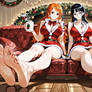 Nami and Nico Robin cozy winter afternoon