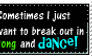 Song and dance stamp