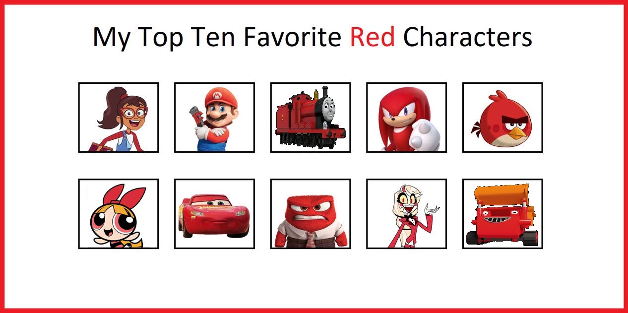 Fast Red Characters My Top 10 Favorite Red Characters by Marioandpvz2021 on DeviantArt