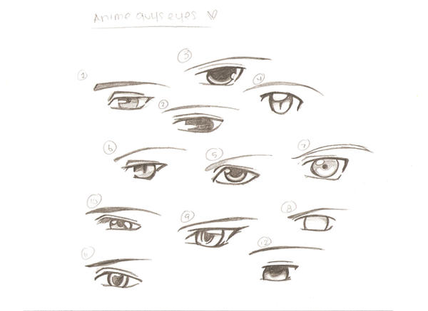 How to draw a HOT anime eyes (male)  easiest way!! #anime #arttutorial  #animeboy 
