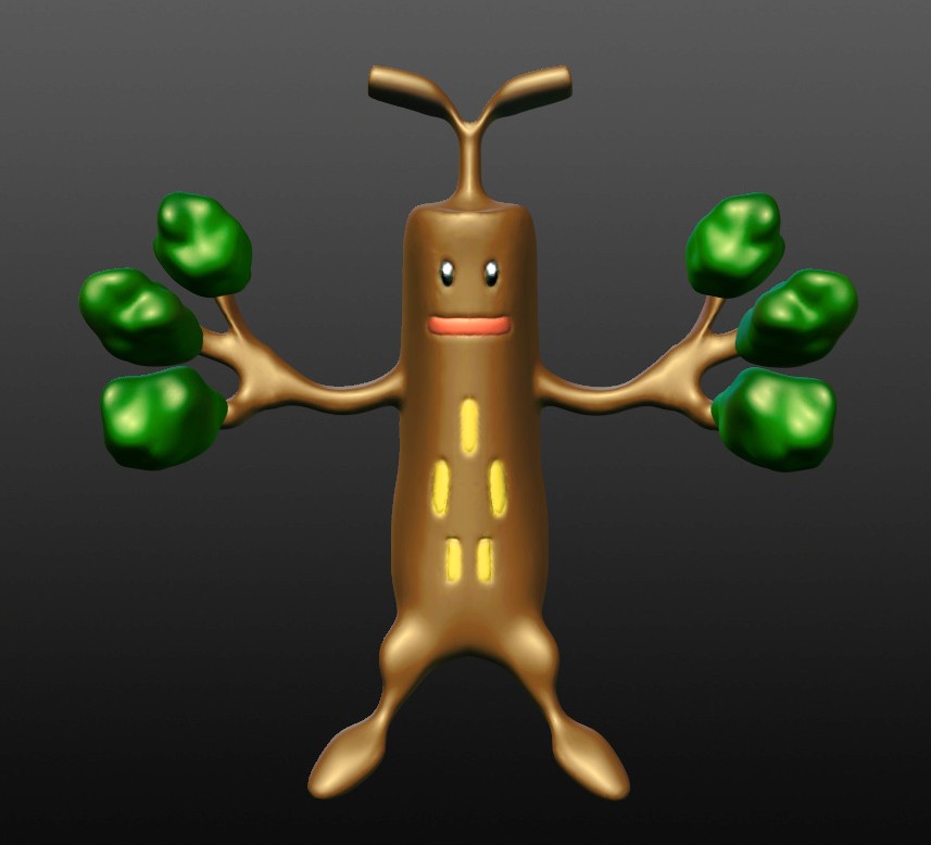 Digital Sculpture - Sudowoodo Pokemon