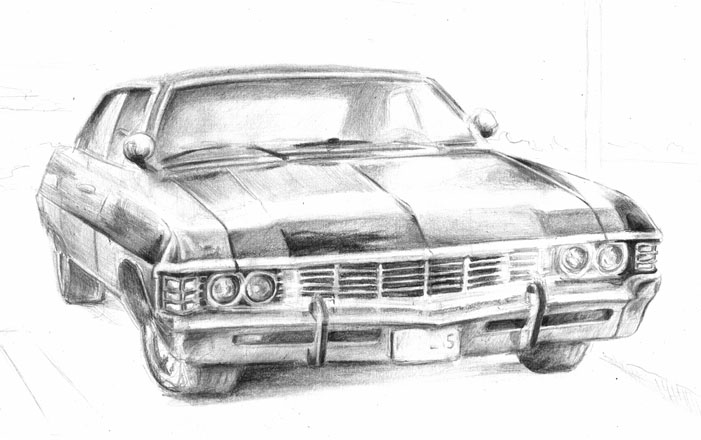 Chevrolet Impala 67' Supernatural drawing by alainmi on DeviantArt