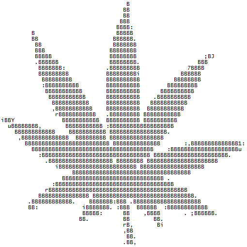 ASCII Marijuana Leaf