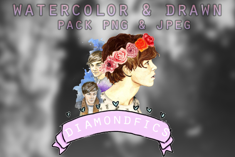 WATERCOLOR AND DRAWN (PNG'S PACK)