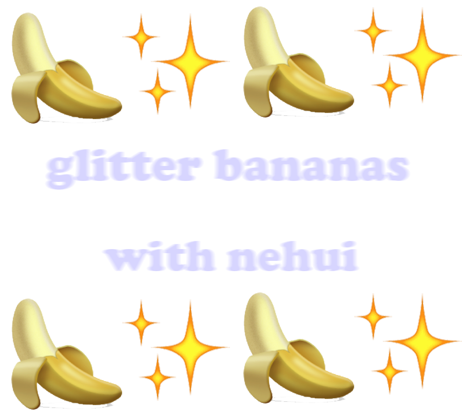 glitter bananas